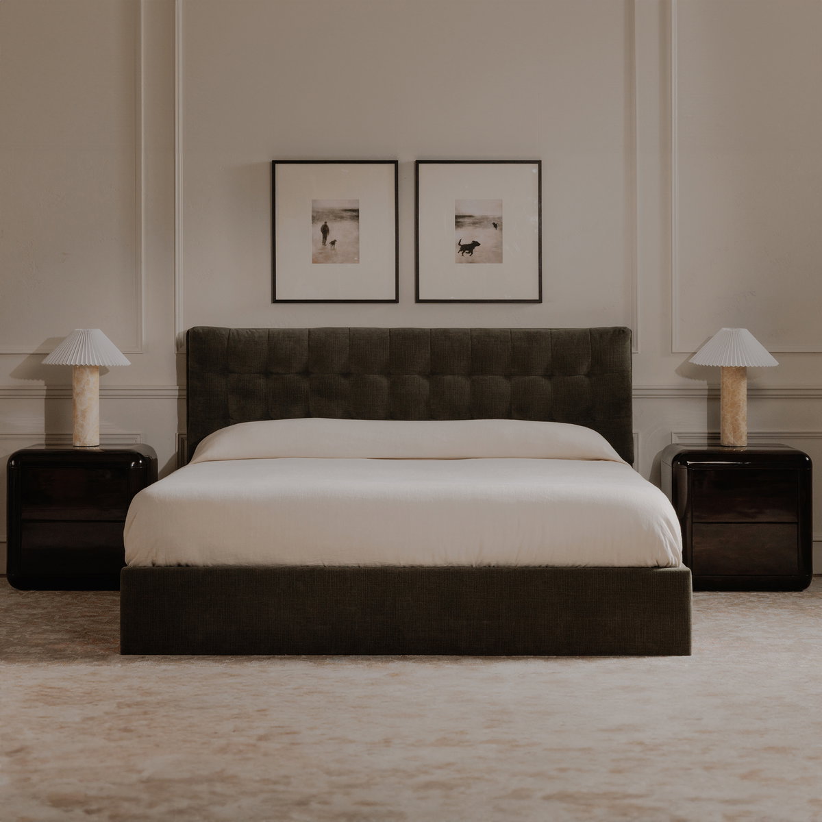Sebastion Queen Storage Bed Green, by Moe's Home, 5'4.56" width x 3'8.88" height x 7'1.43" depth View 8