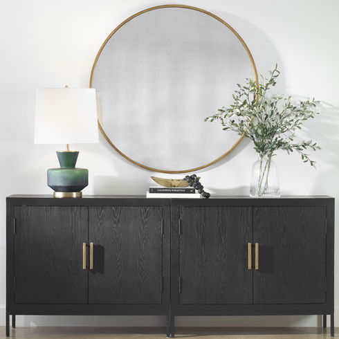 Junius Round Gold Mirror