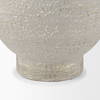 Torres Tall Textured Off White with Gold Metal Vase, by Mercana, 6.3" length x 6.3" width x 15.75" height thumbnail 8