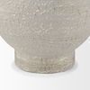 Torres Tall Textured Off White with Gold Metal Vase, by Mercana, 6.3" length x 6.3" width x 15.75" height thumbnail 8
