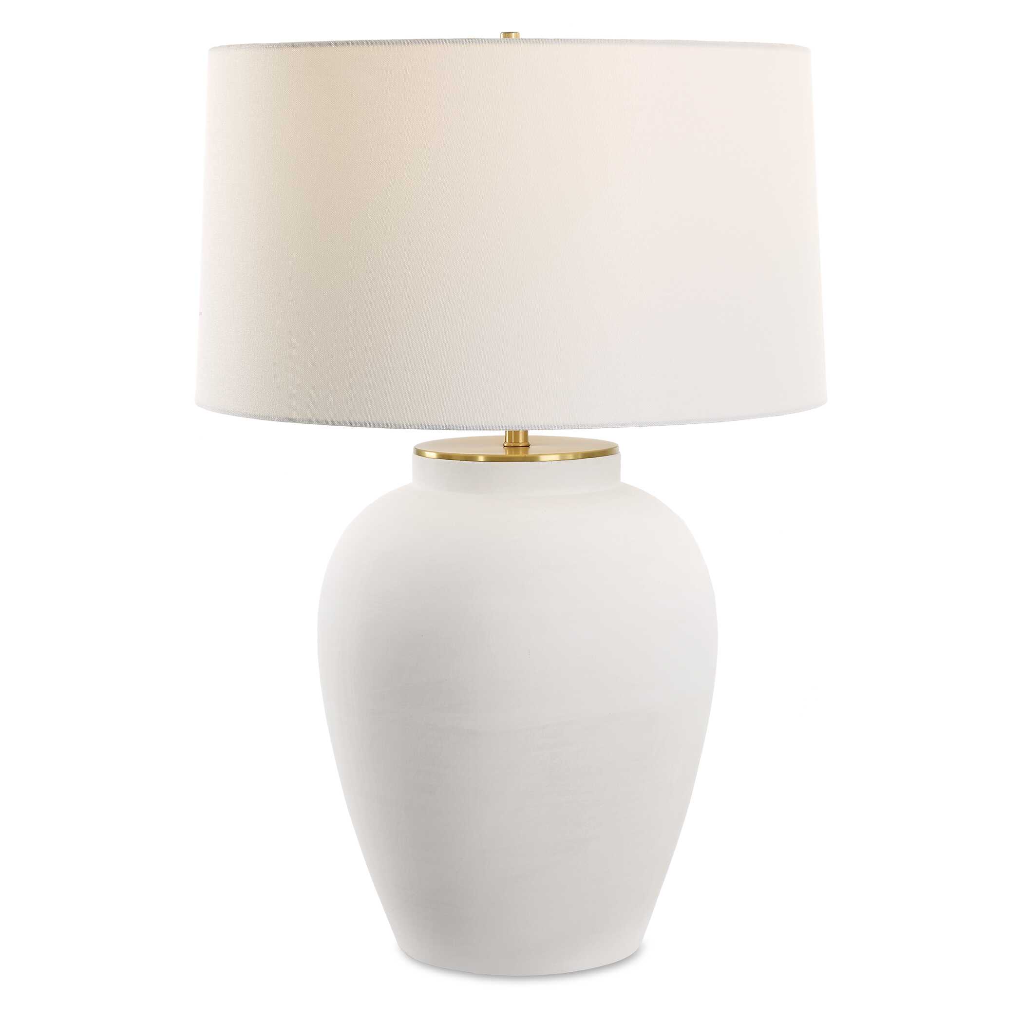 Adelaide White Table Lamp, by Uttermost, 20" width x 29" height x 20" depth View 1