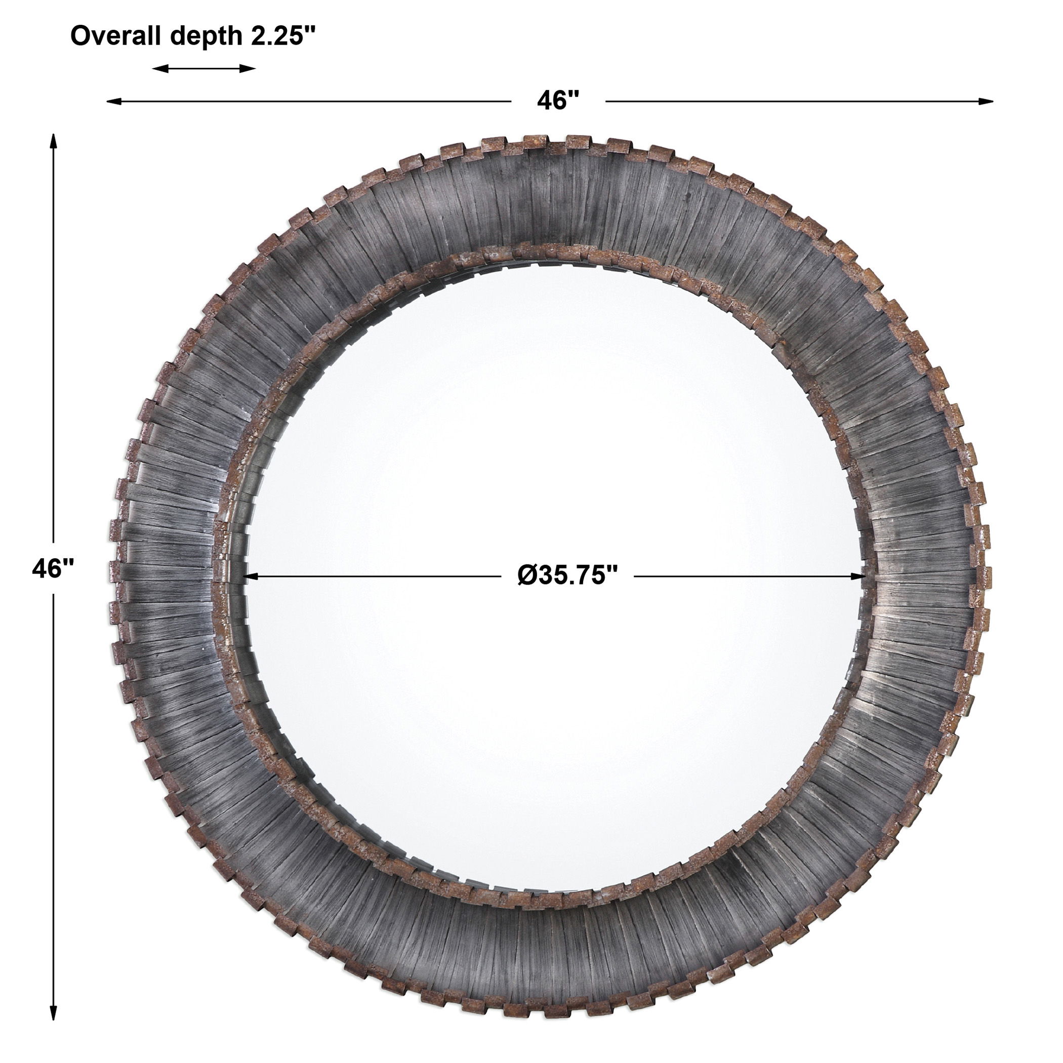 Tanaina Silver Round Mirror large image 