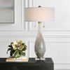 Cardoni Bronze Glass Table Lamp, by Uttermost, 18" width x 32.25" height x 18" depth thumbnail 2