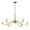 Barcelona 6 Light Brass Chandelier, Ceiling Light by Uttermost, 15.5" height x 40.25" diameter thumbnail 7
