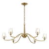Barcelona 6 Light Brass Chandelier, Pendant by Uttermost, 15.5" height x 40.25" diameter thumbnail 7