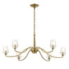 Barcelona 6 Light Brass Chandelier, Pendant by Uttermost, 15.5" height x 40.25" diameter thumbnail 7