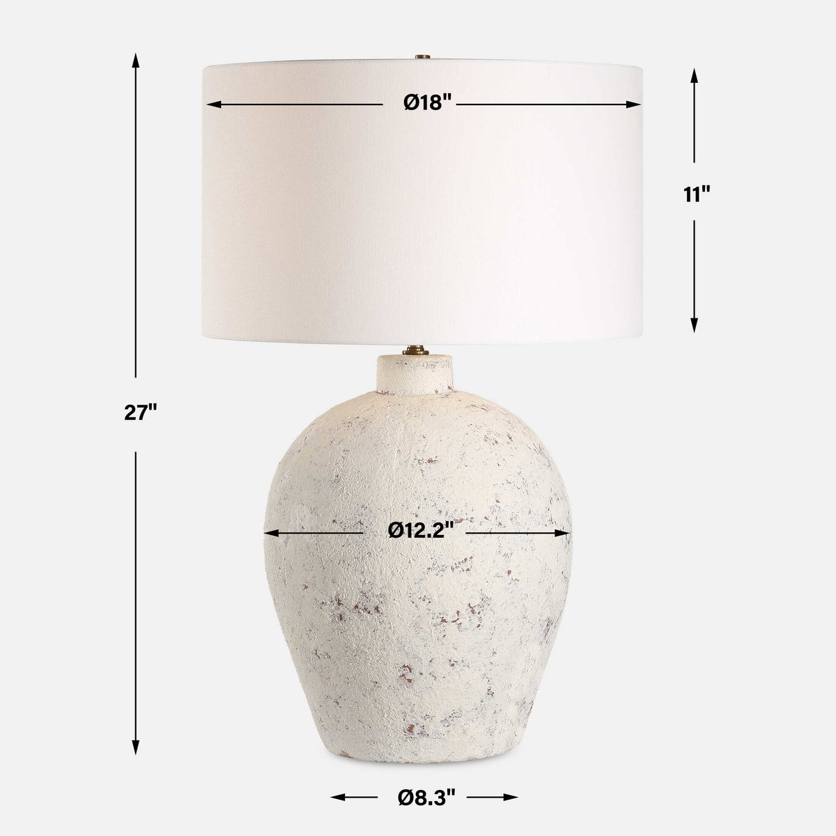 Karena Ivory Table Lamp, by Uttermost, 1'6" width x 2'3" height x 1'6" depth View 3