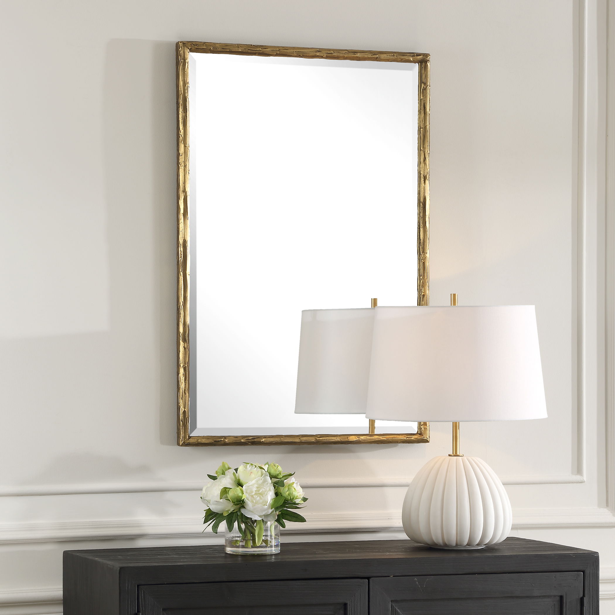 Sutton Gold Vanity Mirror large image 