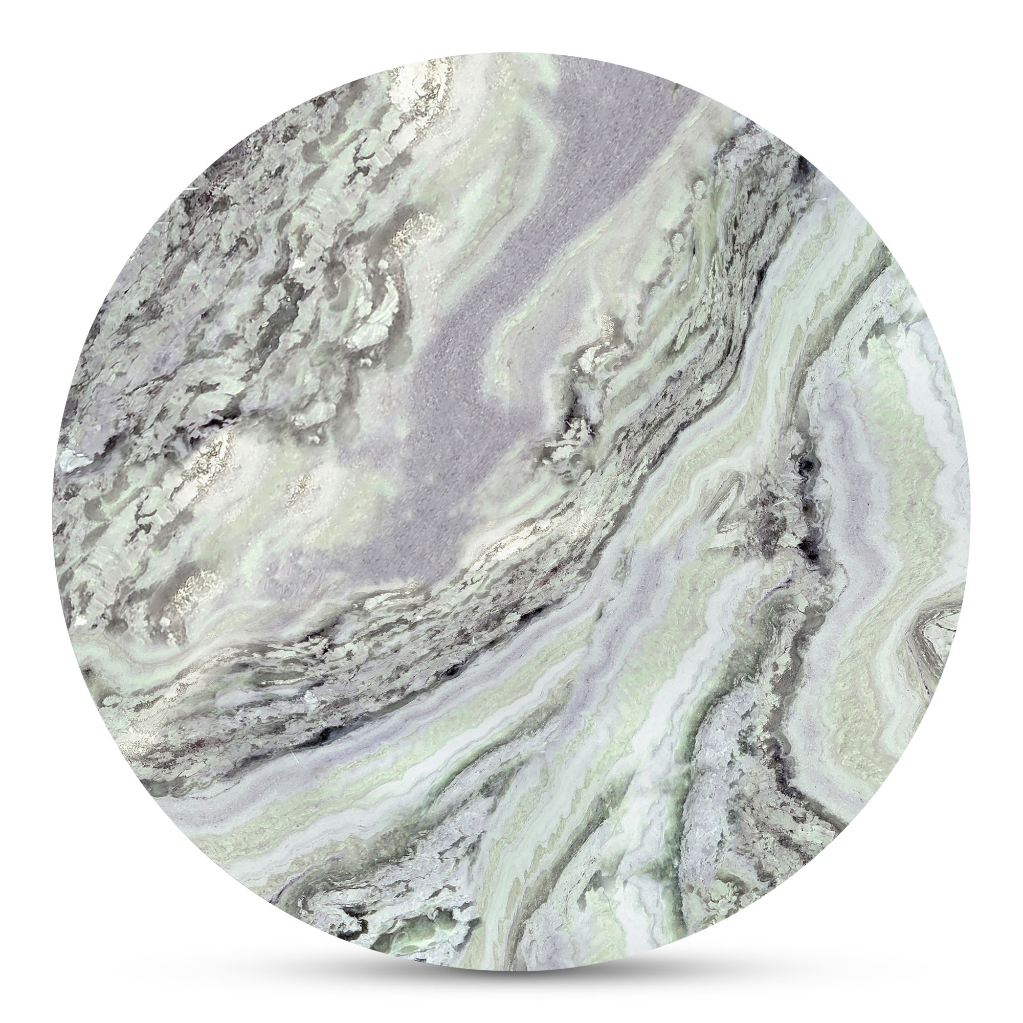 Celia Round Dining Table Green Onyx Marble, by Moe's Home, 48" width x 30" height x 48" depth View 7