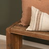 Estelle Rustic Brown Reclaimed Wood Bench, Benche by Mercana, 55" length x 16" width x 18" height thumbnail 2