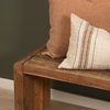 Estelle Rustic Brown Reclaimed Wood Bench, Benche by Mercana, 55" length x 16" width x 18" height thumbnail 3