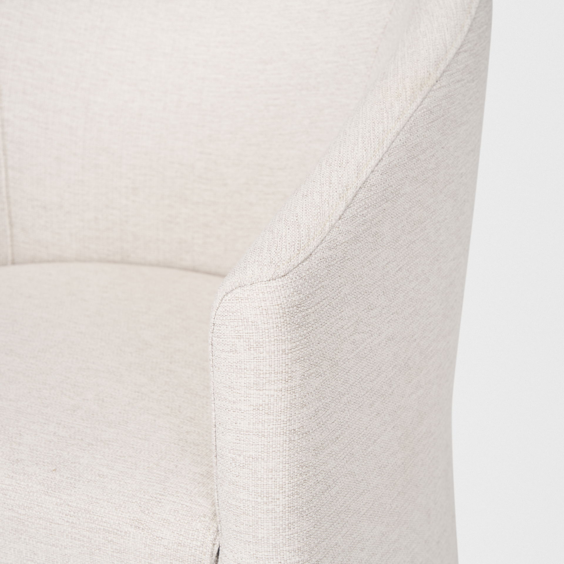 Sondra Oatmeal Performance Fabric Upholstered Club Dining Chair large image 