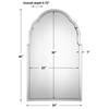 Brayden Frameless Arched Mirror, by Uttermost, 24" width x 40" height x 0.75" depth thumbnail 3