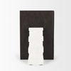 Cavetto White Marble Bookends with rough carving S/2, by Mercana, 4.25" length x 2.5" width x 6" height thumbnail 6