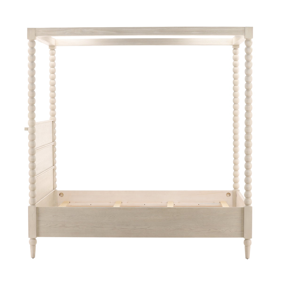 Marcellina Bed Queen Whitewash, by Dovetail, 64.5" width x 90" height x 87.3" depth View 3