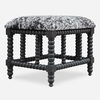 Rancho Faux Cow Hide Small Bench thumbnail 0