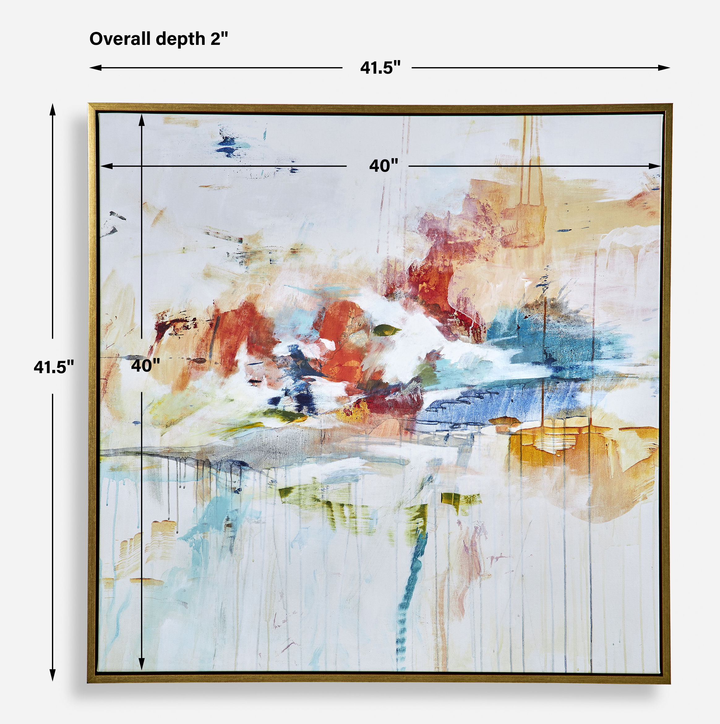 Dream State Framed Abstract Art, Painting by Uttermost, 41.5" width x 41.5" height x 2" depth View 3