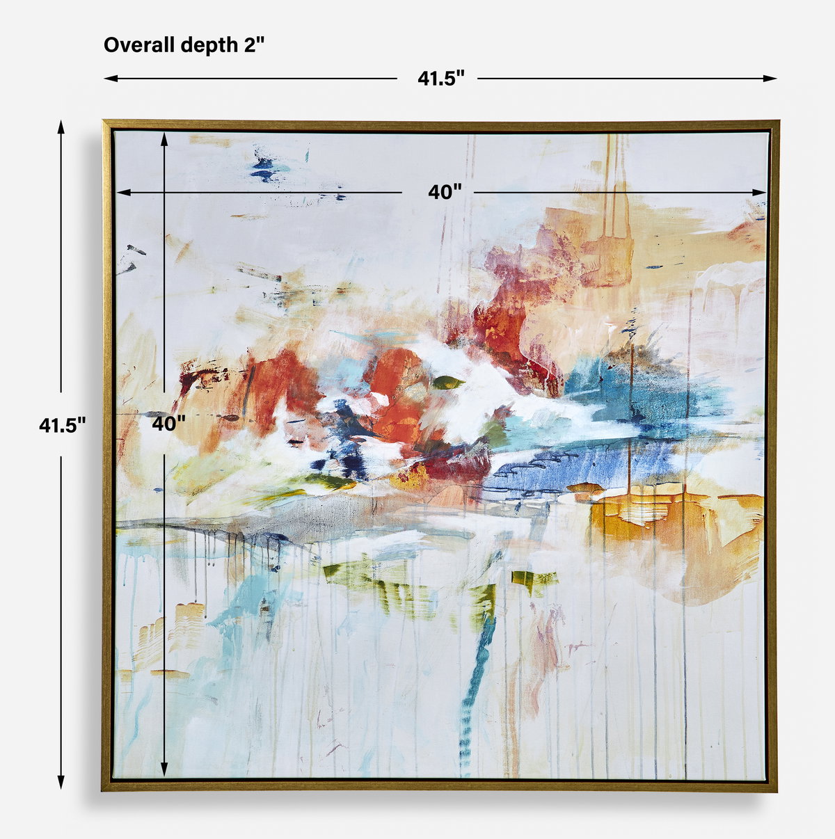 Dream State Framed Abstract Art, by Uttermost, 41.5" width x 41.5" height x 2" depth View 3