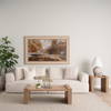 Wesson Light Brown Wood Rectangular Coffee Table, by Mercana, 48" length x 28" width x 16" height thumbnail 2