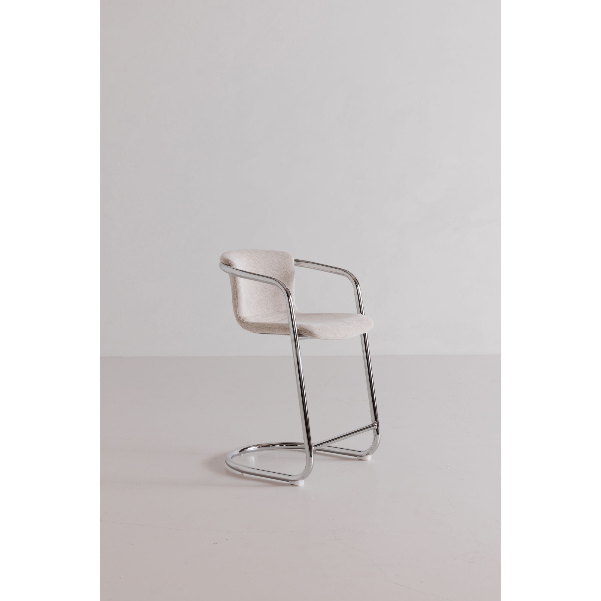 Freeman Chrome Frame Counter Stool Blended Cream - Set Of Two large image 