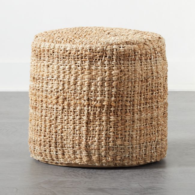 Online Designer Living Room Weft Jute Pouf