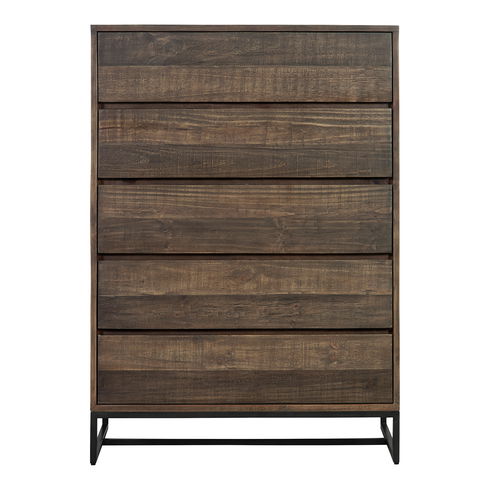 Elena 5 Drawer Chest Brown