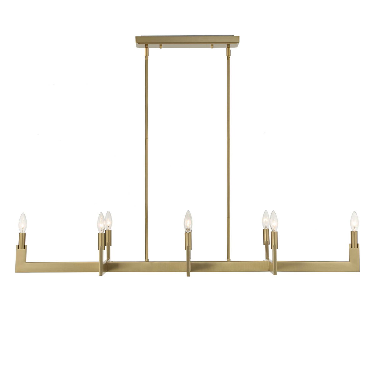 Cordoba 8 Light Linear Chandelier, Pendant by Uttermost, 51.5" width x 8.5" height x 14.25" depth View 5