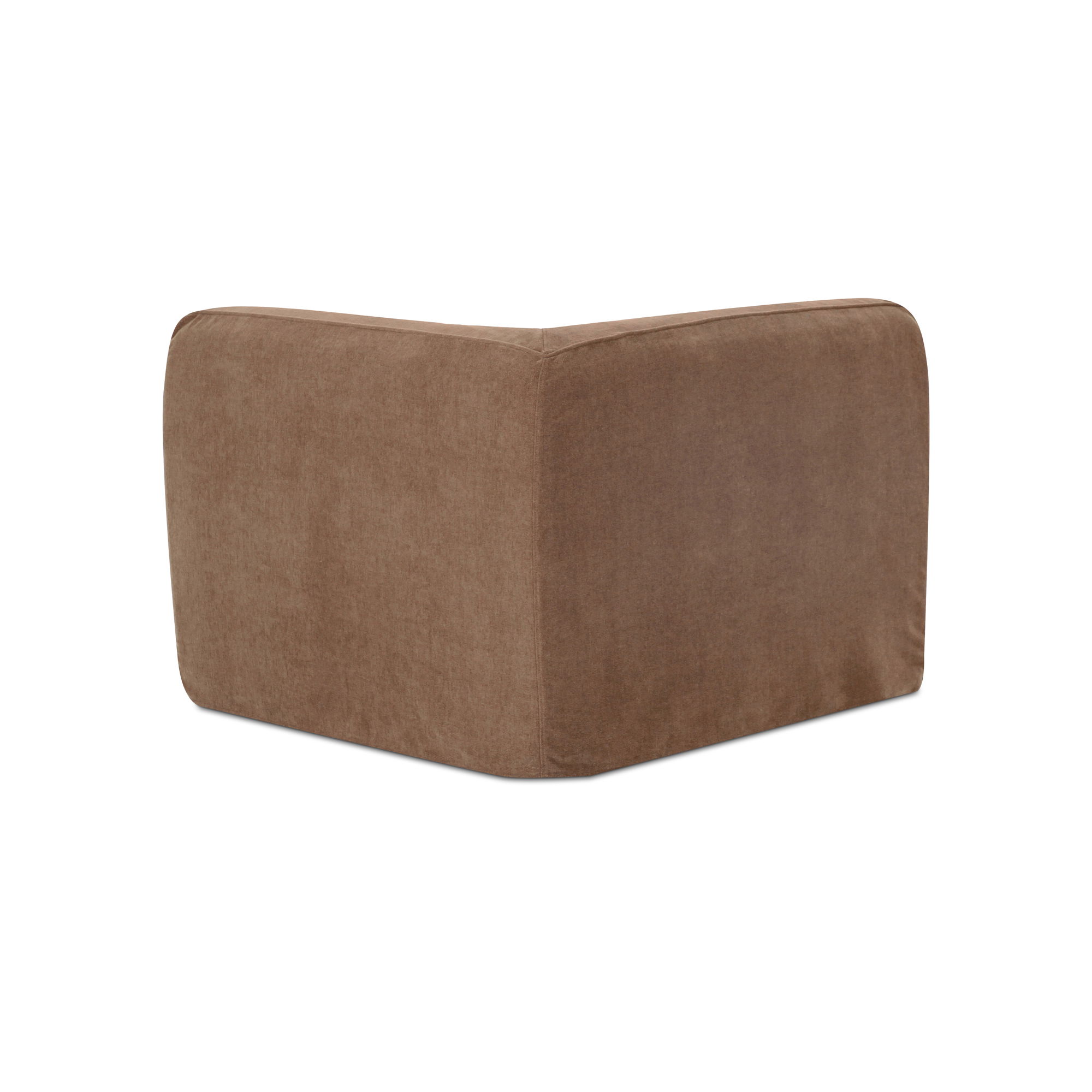 Isla Corner Chair Mocha, Sectional Sofa by Moe's Home, 41.7" width x 29.9" height x 41.7" depth View 5