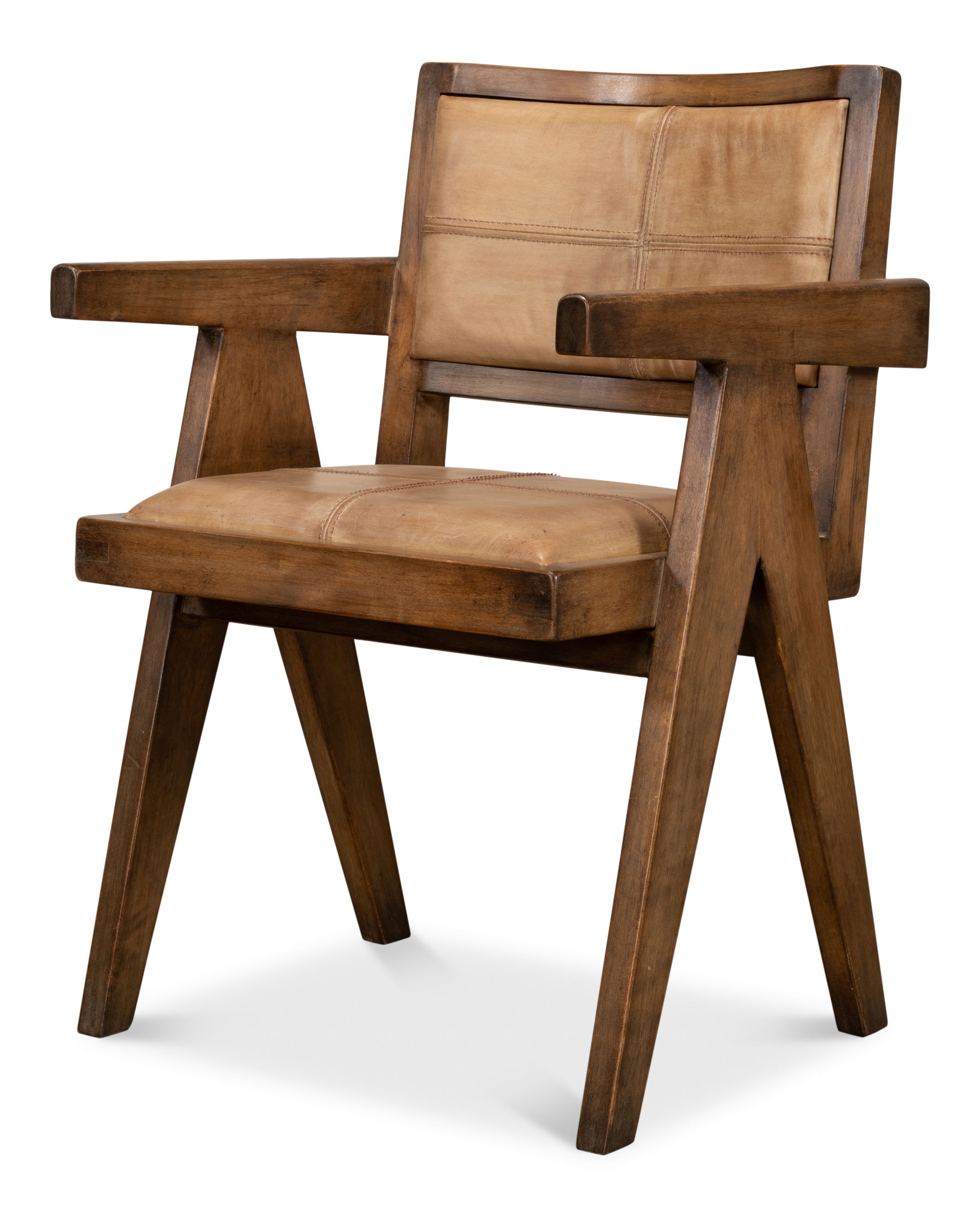 Angus Chair, Brown W/Brown Leather large image 