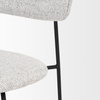Casey Curved Back Dining Side Chair | Gray Fabric with Black Metal, Dining Chair by Mercana, 21.26" length x 20.08" width x 31.25" height thumbnail 13