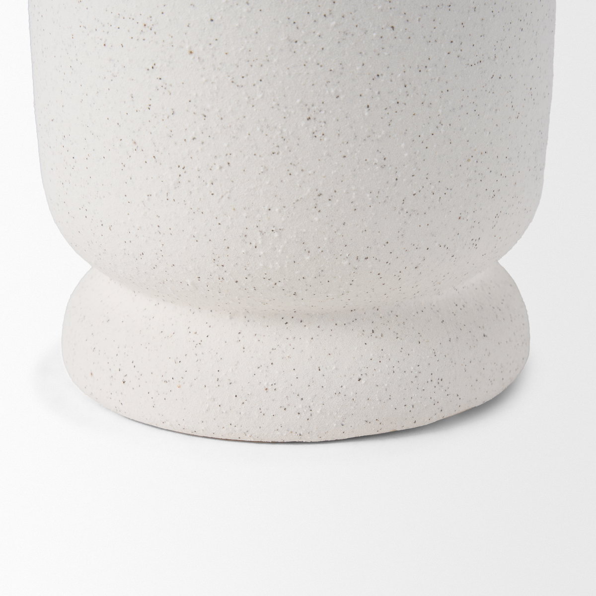 Dylan Small Textured Off White with Handles Ceramic Vase, by Mercana, 6.25" length x 9.5" width x 10" height View 12