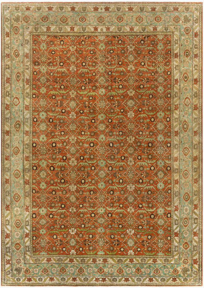Antique One of a Kind Handmade Rug, by Surya, 10' length x 7'3" width