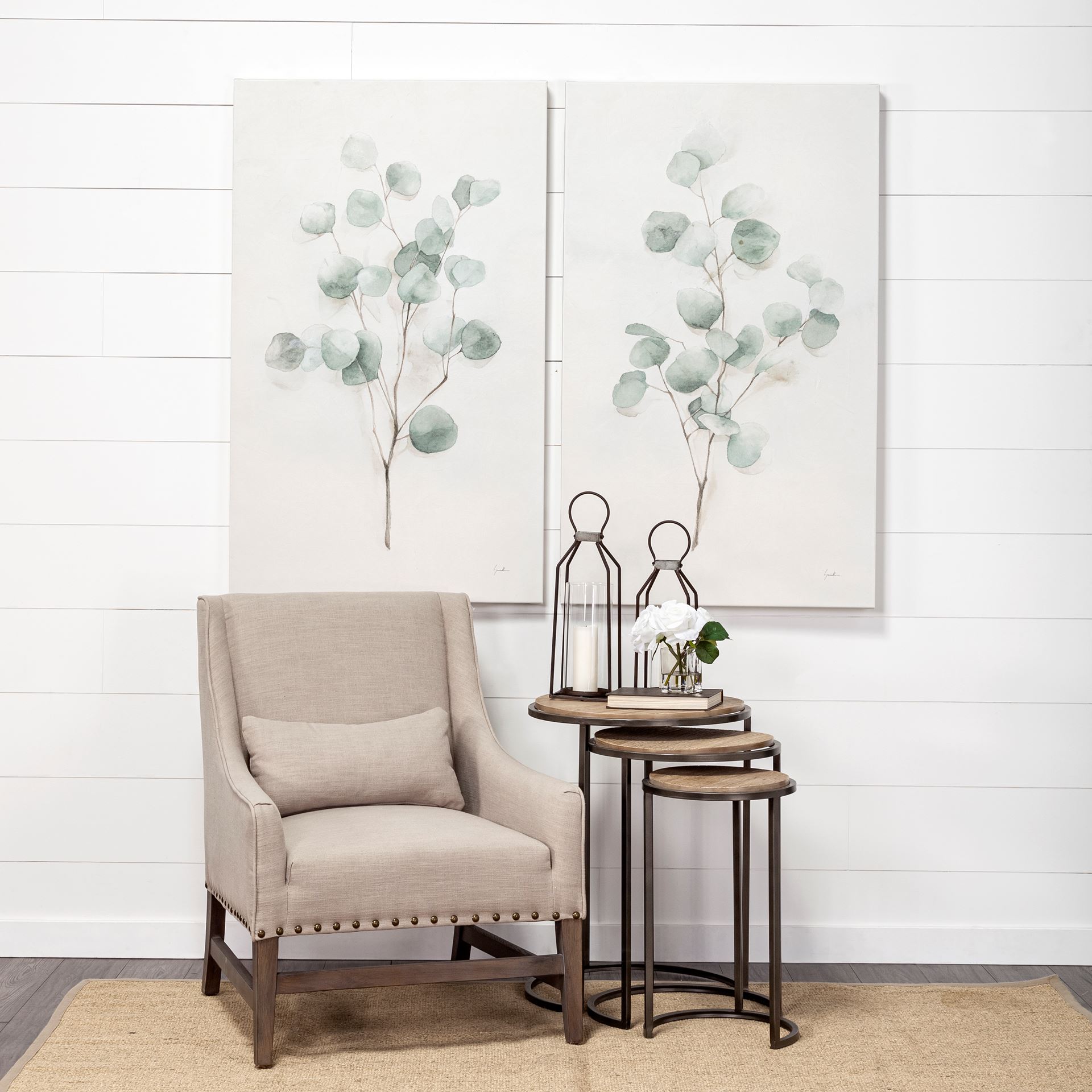 Kingston I Large Rustic Metal Framed Table Candle Holder large image 