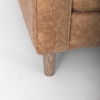 Loretta  Cognac Brown Faux Leather Three Seater Sofa with Two Bolster Cushions thumbnail 10
