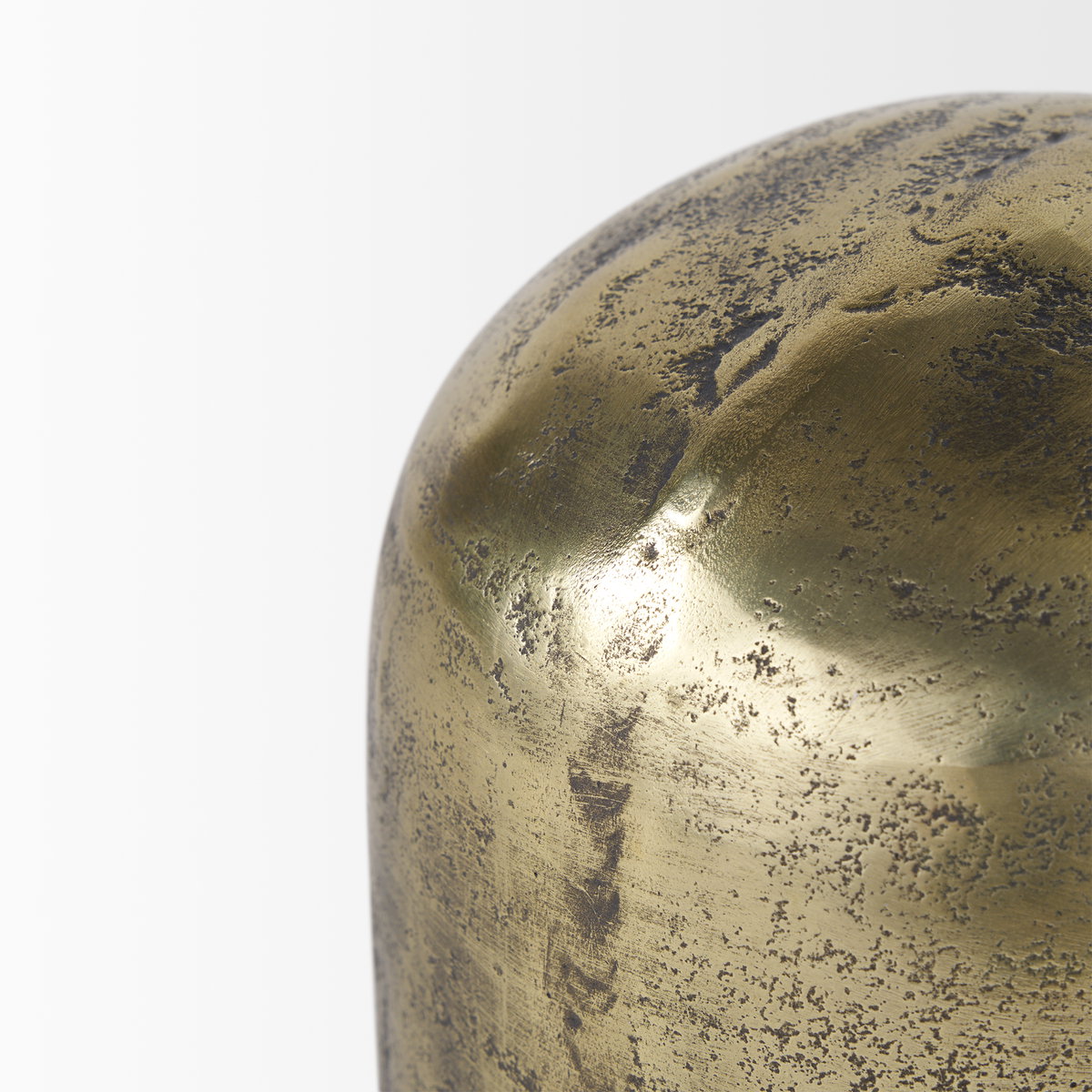 Quonset Short Brass Finished Aluminum Metal Ornament, Decorative Object by Mercana, 6.5" length x 6.5" width x 7" height View 7