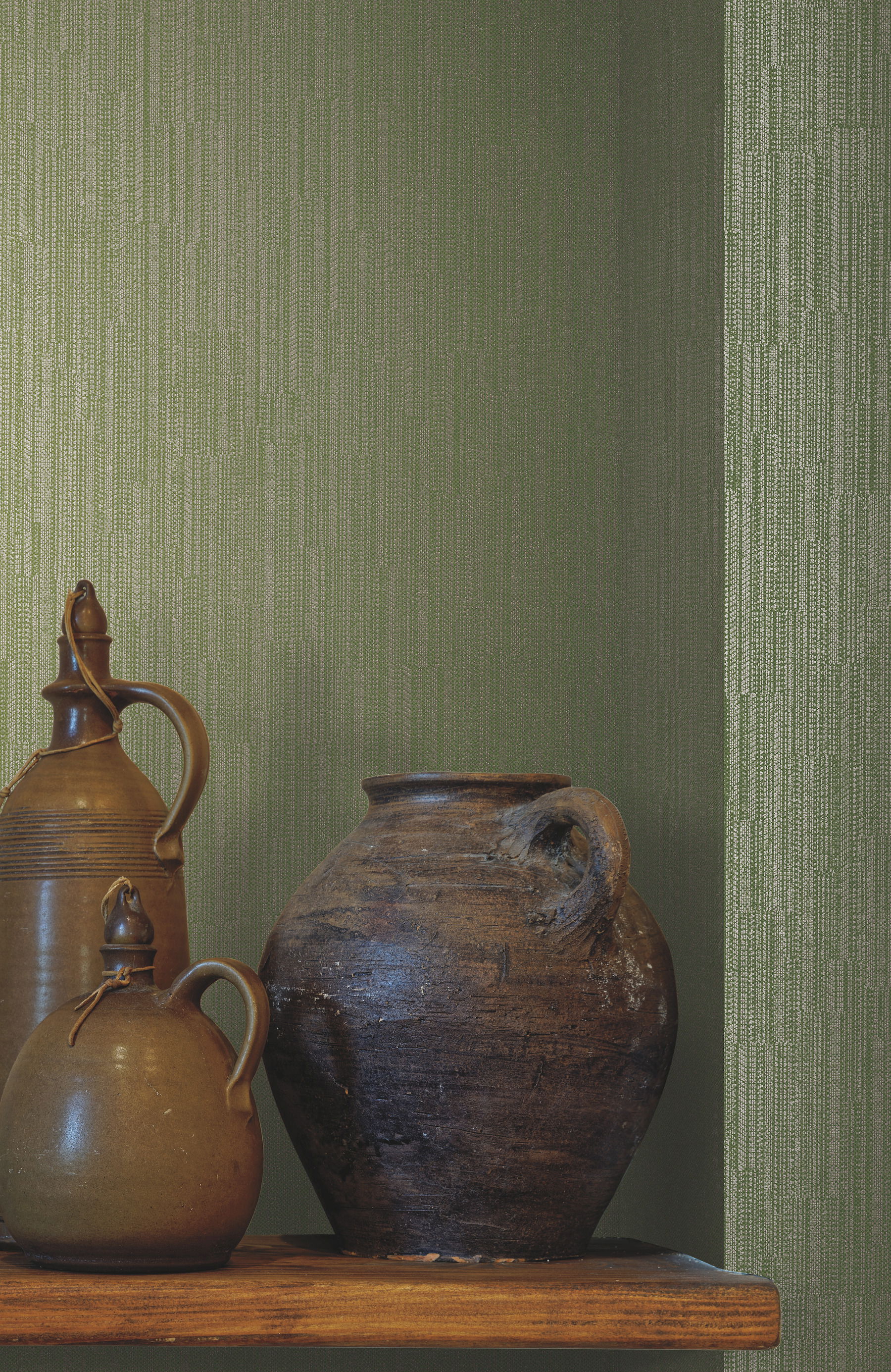 Weekender Weave Green Wallpaper, by York Wall, 33' length x 1'8.5" width x 0.02" depth View 2