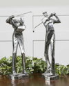 Practice Shot Metallic Statues Set/2, Figurines & Statue by Uttermost, 6.75" width x 16" height x 3.37" depth thumbnail 2