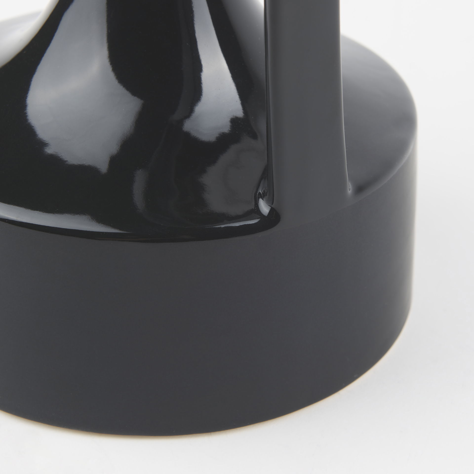 Burton 11.6H Medium Glossy and Matte Black Ceramic Jug Vase, by Mercana, 6.89" length x 6.89" width x 10.04" height View 10