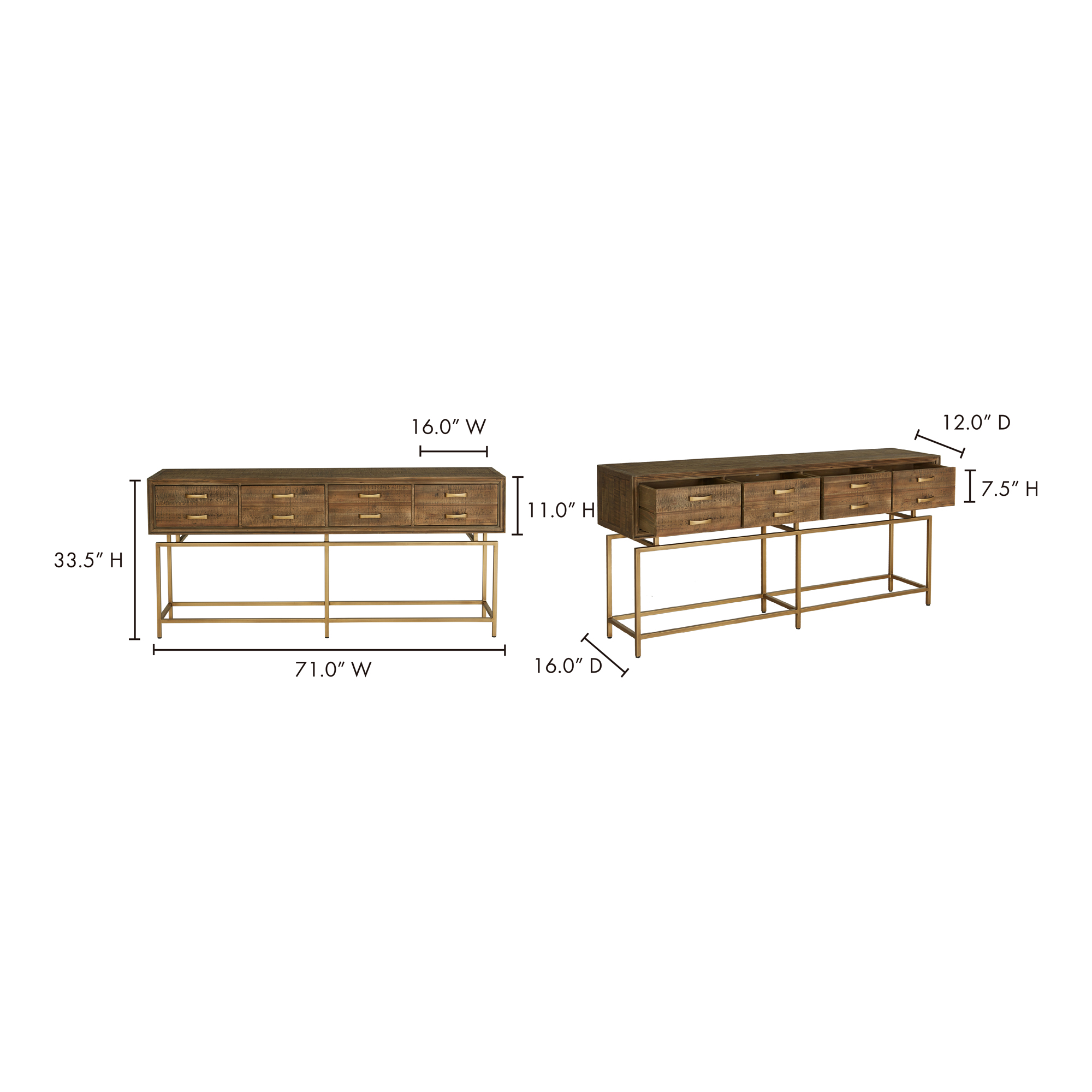 Annecy Console Table Natural large image 