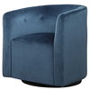 Mallorie Blue Swivel Chair, Accent Chair by Uttermost, 28.5" width x 30.75" height x 28.5" depth thumbnail 4