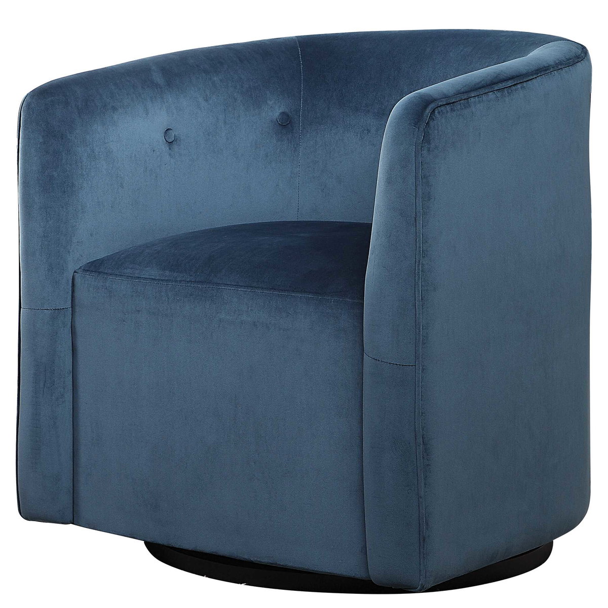 Mallorie Blue Swivel Chair, Furniture by Uttermost, 28.5" width x 30.75" height x 28.5" depth View 4