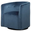 Mallorie Blue Swivel Chair, Furniture by Uttermost, 28.5" width x 30.75" height x 28.5" depth thumbnail 4