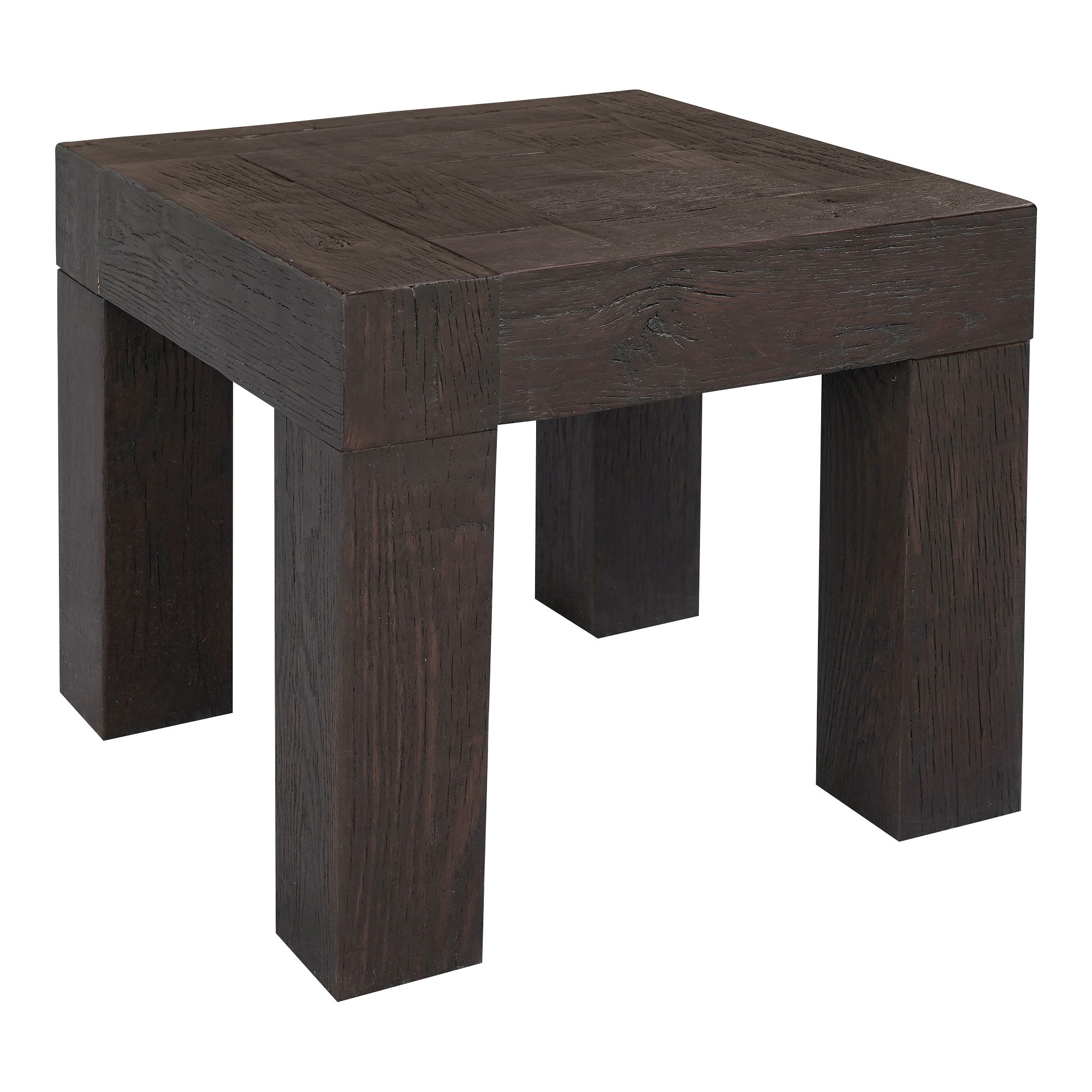 Evander Side Table Rustic Brown large image 