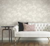 Lunaria Silhouette Light Taupe & White Wallpaper thumbnail 1