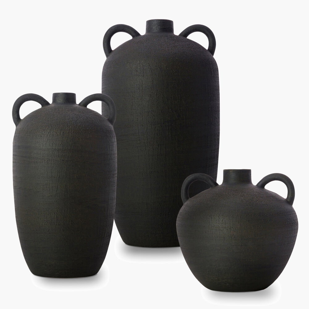 Acanceh Vase, by Surya, 8" width x 15" height