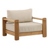 Julie Outdoor Sofa Chair Taupe, Accent Chair by Dovetail, 41.6" width x 30" height x 35.43" depth thumbnail 1