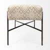 Avery II 55L x 17W Off White Upholstered Seat With Metal Base Accent Bench, Benche by Mercana, 55" length x 17" width x 18" height thumbnail 8