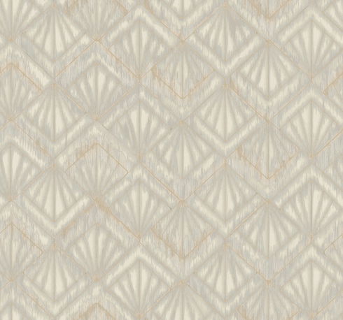 Modern Shell Grey & Beige Wallpaper
