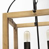Josie (42'x14.5'x20') Natural Wood Chassis Six Light Chandelier, by Mercana, 42" length x 14.5" width x 20" height thumbnail 7