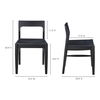 Owing Dining Chair Black - Set Of Two, by Moe's Home, 19.5" width x 30" height x 20" depth thumbnail 13